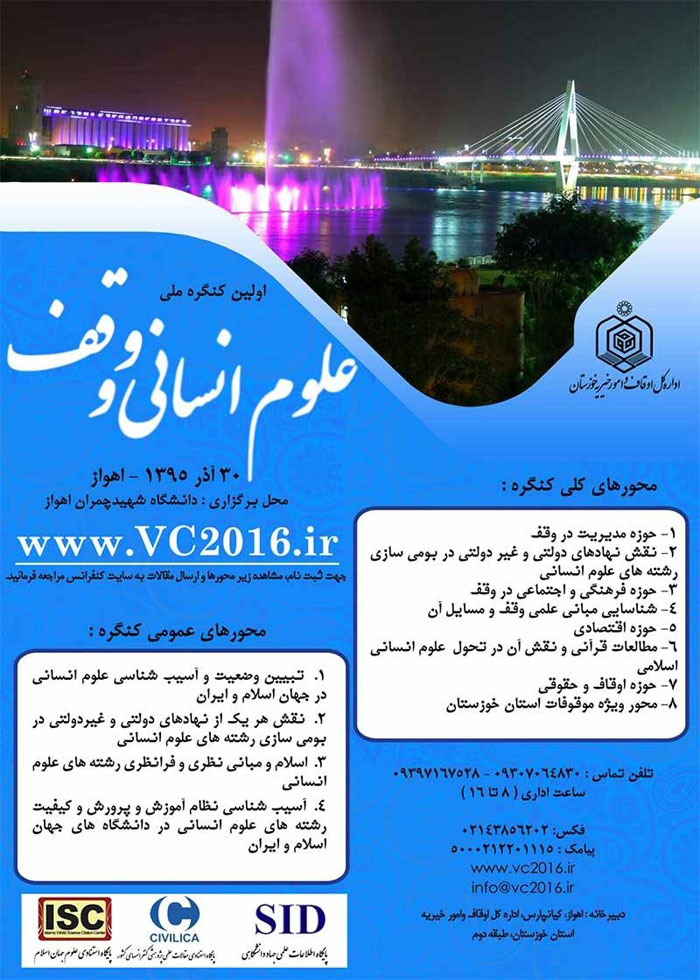 اولین همایش ملی کارکرد وقف در توسعه انسانی با تاکید بر وقف علمی اولین همایش ملی کارکرد وقف در توسعه انسانی با تاکید بر وقف علمی